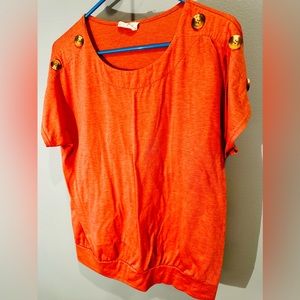 Women’s Ember Large short sleeve top, a mauve color.